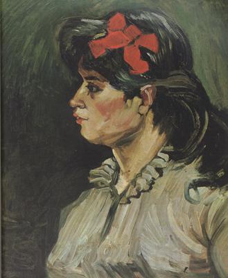 Vincent Van Gogh Portrait of a Woman with rde Ribbon (nn04) Spain oil painting art